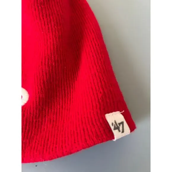'47 Brand Philadelphia Phillies red knit beanie one size - Picture 2 of 7